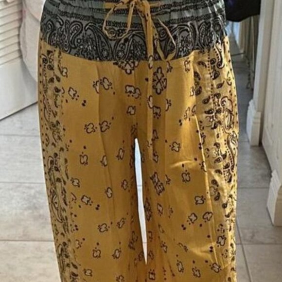 Free People Hudson Canyon Printed Poplin Pants - Picture 1 of 7